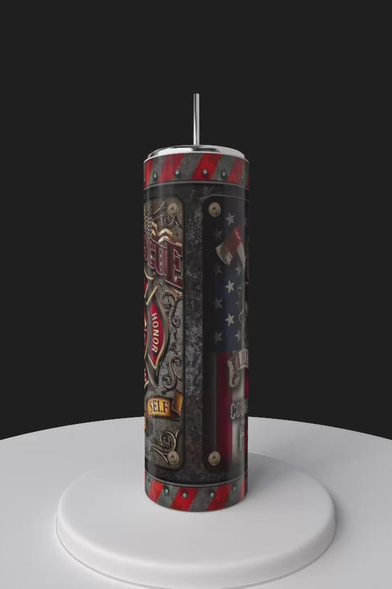Fire Rescue 20oz Skinny Tumbler