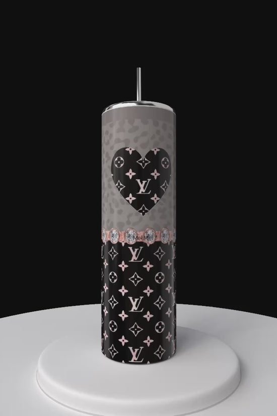 LV Rose Gold Heart 20oz Tumbler