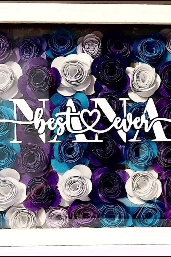 Awesome Since Multicolor Flower Shadow Box