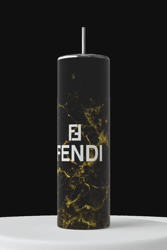 FENDI Black Gold 20oz Skinny Tumbler