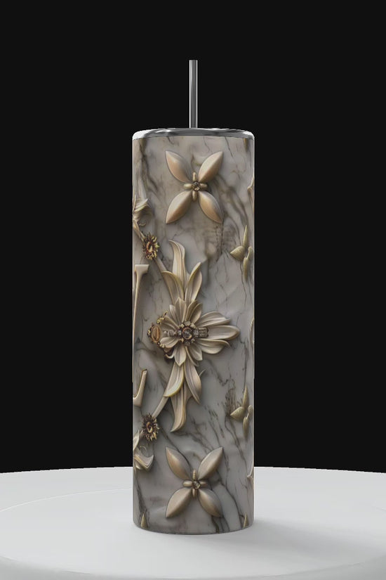 Louis Vuitton Silver Gold 20oz Tumbler