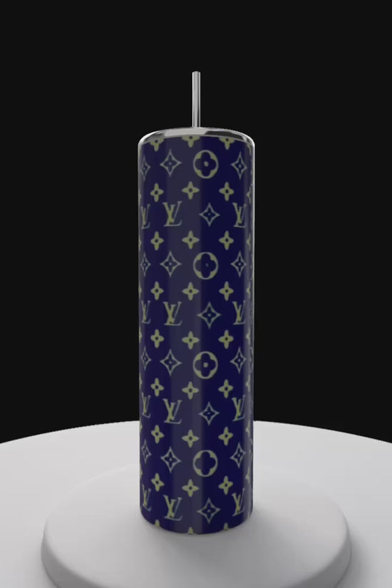 LV Inspired Dark Blue 20oz Tumbler Collection
